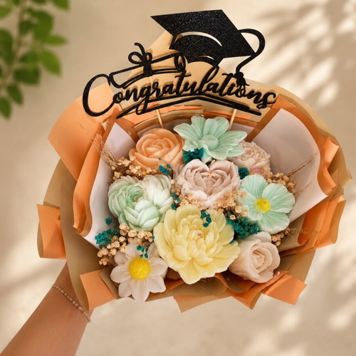 Candle bouquet for graduation new