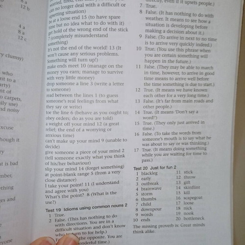 Test Your Idioms book like new, self-study edition