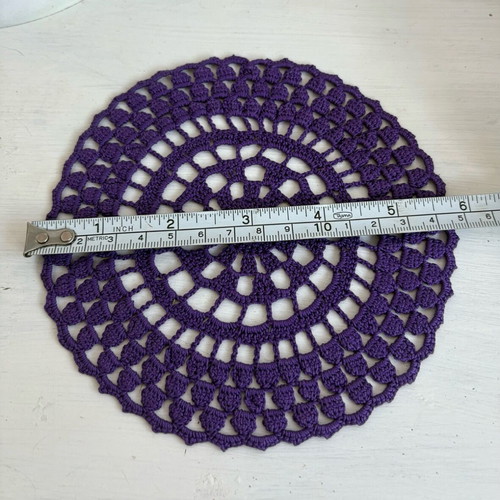 Purple doily 15cm made to order