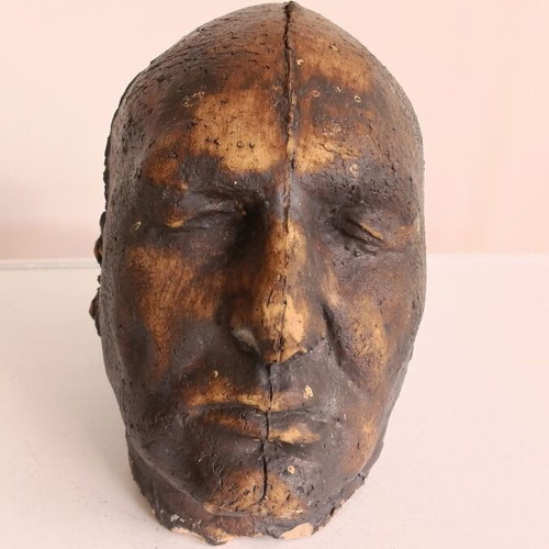 Antique Plaster Death Mask of Emperor Napoleon Bonaparte 19th Century like new