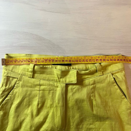 Yellow elastic pants used, size Small-Medium
