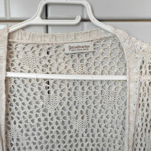 Stradivarius knitted cardigan with 3/4 sleeves and pockets, like new
