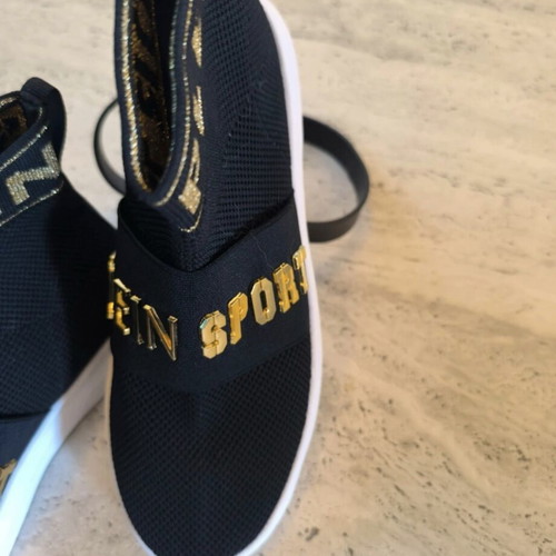 Philipp Plein Sport Sock Sneakers New Black with Gold Details