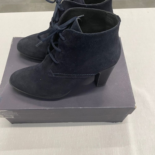 Soldini Donna ankle boots dark blue used, suede, size 38