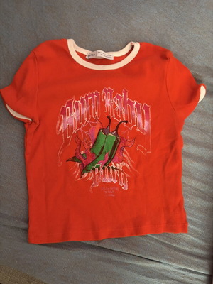 Bershka crop top like new, red and green, size S