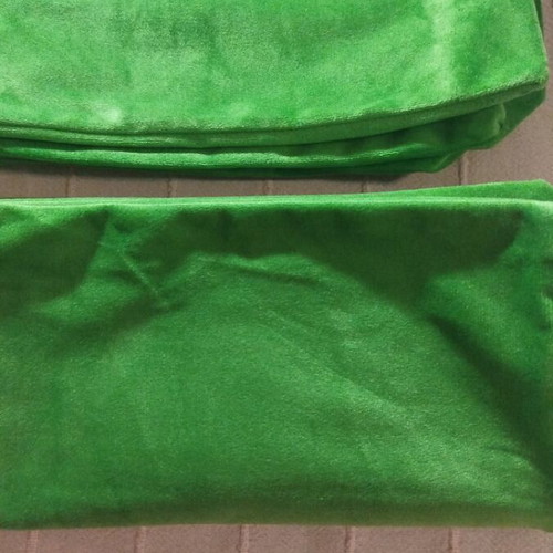 Velvet pillowcases pack of two, like new, green 54x54 cm