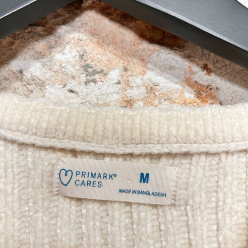 Primark Cares Cream Ribbed Knit Cropped Jumper size M like new