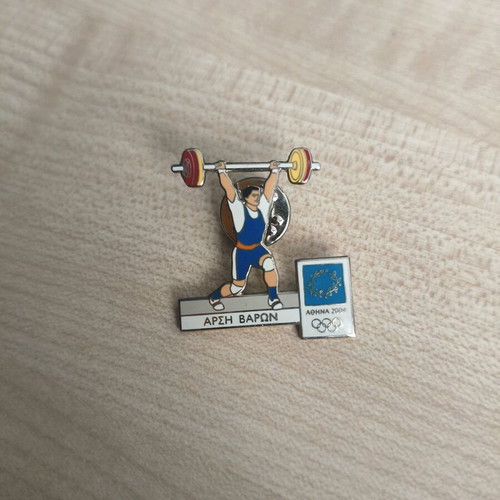 Pin Athens 2004 Weightlifting like new