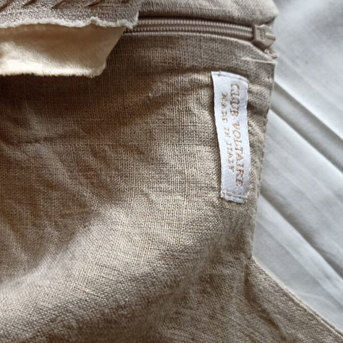 Linen sleeveless beige dress size M Club Voltaire new