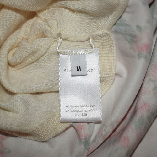 Simone Rocha top asymmetrical, like new, silk/wool, size M