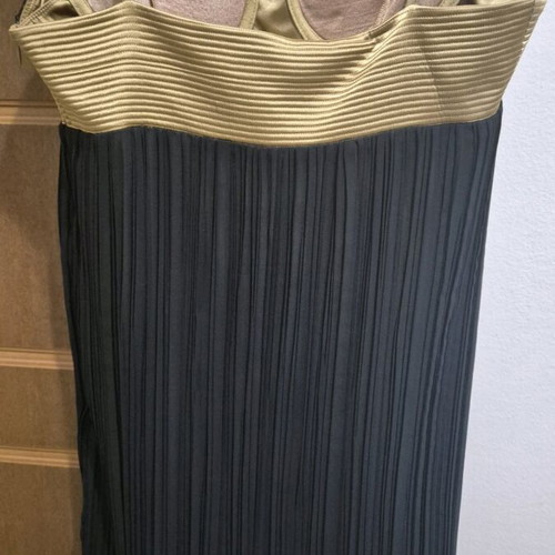 BSB evening dress like new, black with gold bust and lace