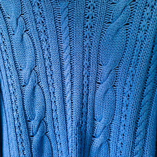 Knitted sweater used blue size L Pink Woman