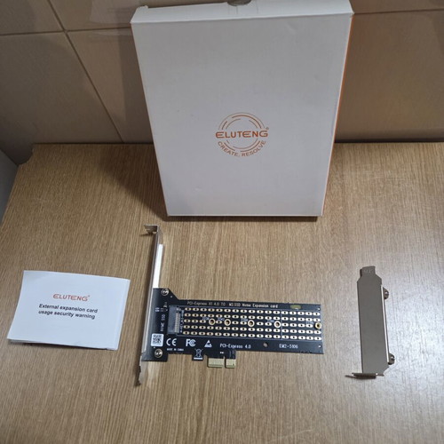 Eluteng M.2 NVMe PCIe 4.0 X1 adapter card new for computer expansion