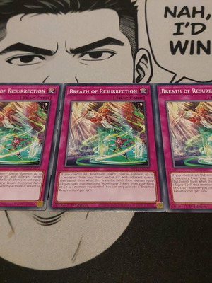 Breath of Resurrection x3 used Yu-Gi-Oh! card playset