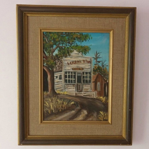 Oil painting used, signed, framed 50x42 cm
