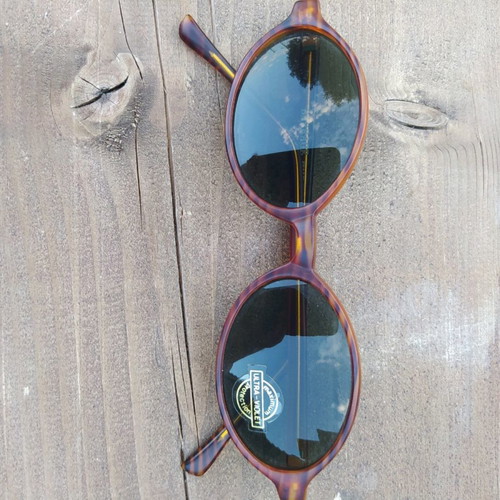 S61 90s vintage sunglasses new, matte horn frame