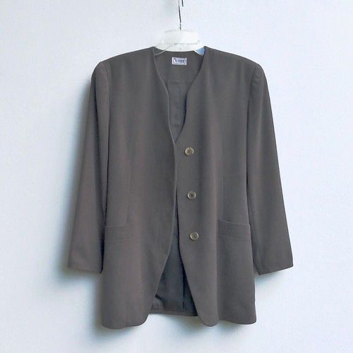 Kiara collarless blazer gray size S like new