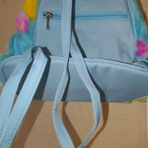 Shoulder bag new, blue with flowers