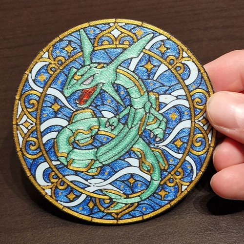 Pokemon 3D printed circular coasters set of 4 new