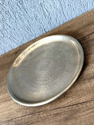 Handmade Hammered Metal Serving Tray new, aluminum 24x24 cm