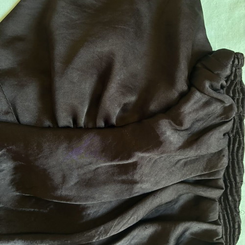 Zara Satin Smocked Crop Top size XS like new, black