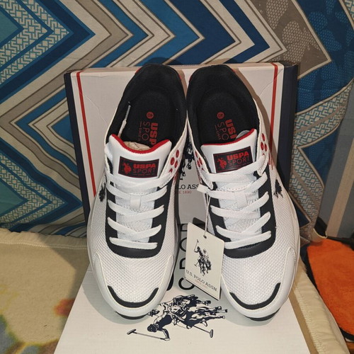 U.S. Polo Assn. Athletic Shoes New, Size 40, White Multicolor