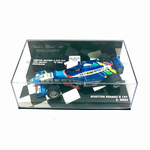 Minichamps 1:43 Benetton Renault B197 model car, Alexander Wurz 3rd British GP 1997
