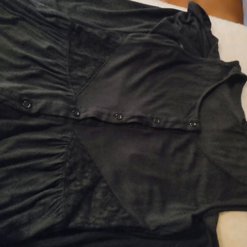 Summer mako blouse dress with strap and lace like new, black