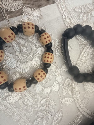 Africa Bracelets handmade, new, wood, set of 2