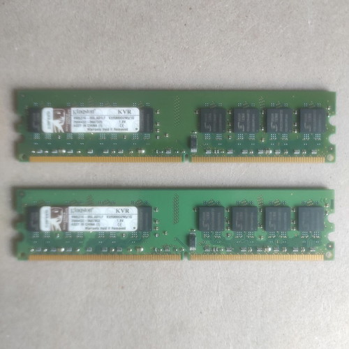 Kingston DDR2 RAM set 2GB (2x1GB) 800MHz PC2-6400 like new