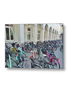 Thessalia Poster Karditsa Bicycles in Central Square 30x20 cm new