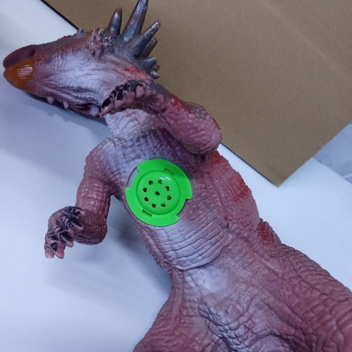 Pack of 2 Large Rubber Dinosaurs with Sound (40cm & 30cm)