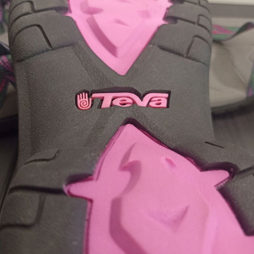 Teva Zirra women's hiking sandals, size 39, grey with pink and green details