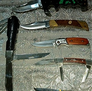 Σουγιάδες διάφοροι μαχαίρια πτυσσόμενα και πολυεργαλεια 7 τεμάχια Πακέτο όλα μαζί