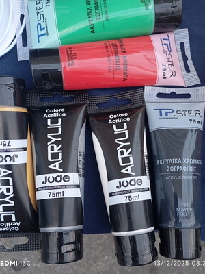 Acrylic paint set new, 6 pieces 75ml each