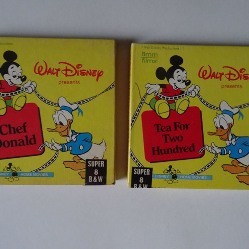 Disney Super 8mm silent cartoon films pack of 2 like new