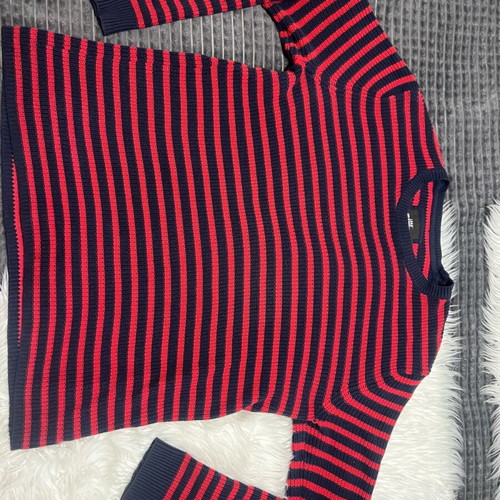 H&M cotton sweater used, size XL, blue and red