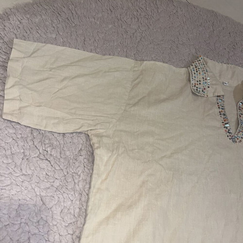 Beige women's blouse with strass like new, XL