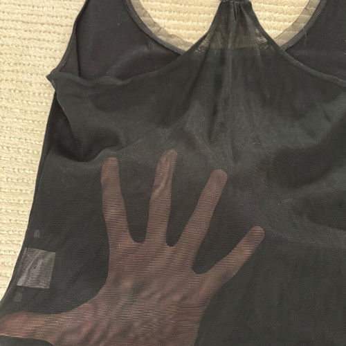 Vintage Y2K black top with transparent back like new