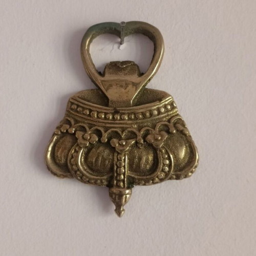 Solid Brass Crown Sculpture 10x8 cm used