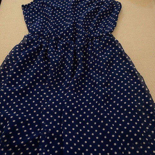 h&m blue polka dot dress H&M Divided Blue White Polka Dot Short Dress Size 4 - NWT
