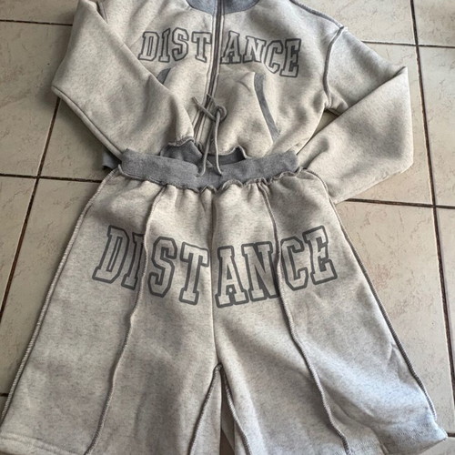 Shein crop jacket and shorts set like new, gray, XS/S