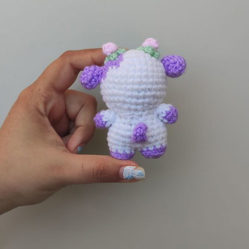 Crocheted handmade plush cow made to order