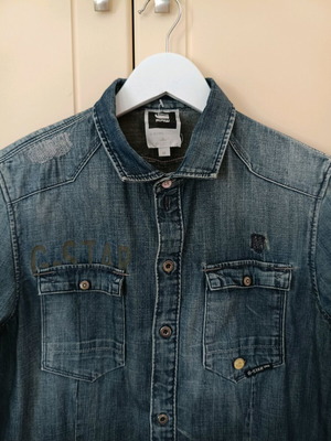 G-Star Raw men's denim shirt like new, size M, blue