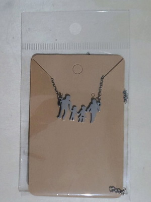Family necklace new stainless steel with thin chain