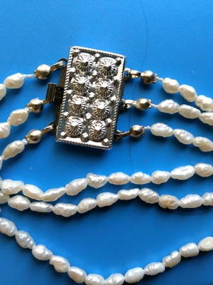 Bracelet with cultured pearls new, 18 cm length