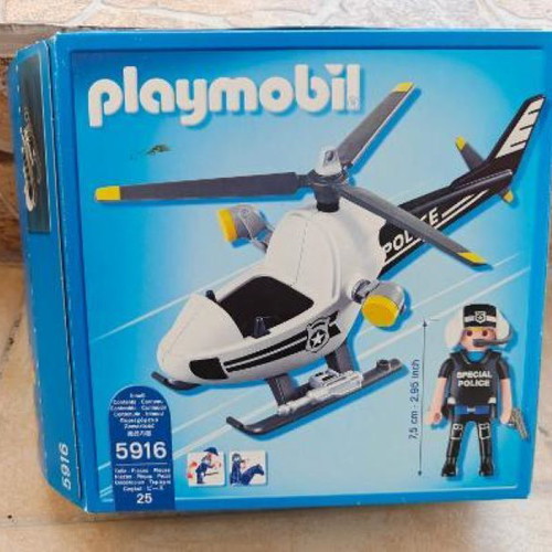 Playmobil 5916 Police Single-Seat Helicopter like new