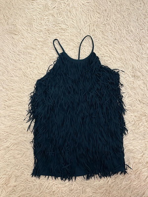 Sfera blouse used, cypress color with fringes, small/medium