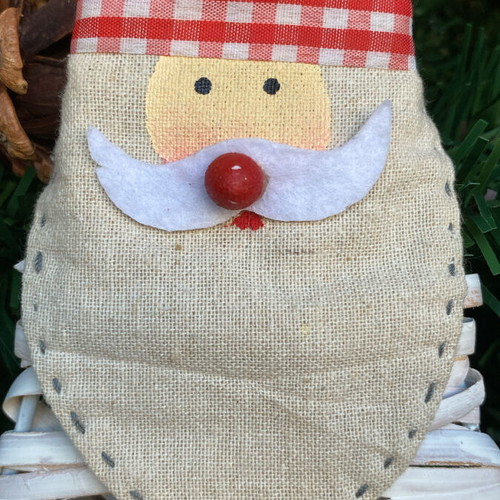 Santa Claus wooden ornament new, white, 17.5cm