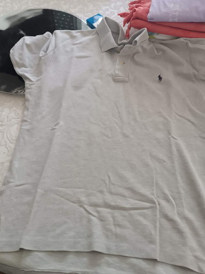 Αυθεντική μεταχειρισμένη μπλούζα Polo Ralph Lauren, μέγεθος M, γκρι